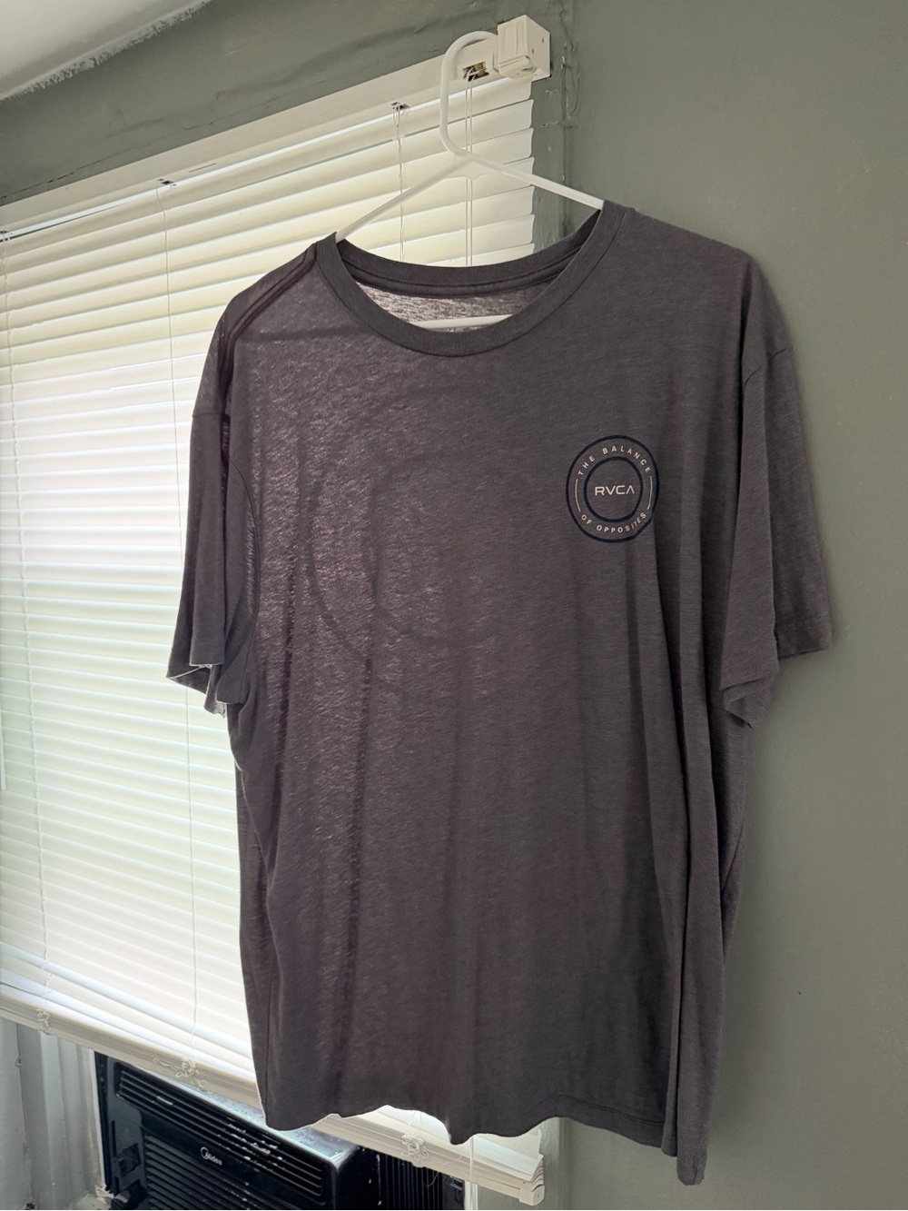 RVCA Short Sleeve Crewneck T-Shirt in Charcoal Gray